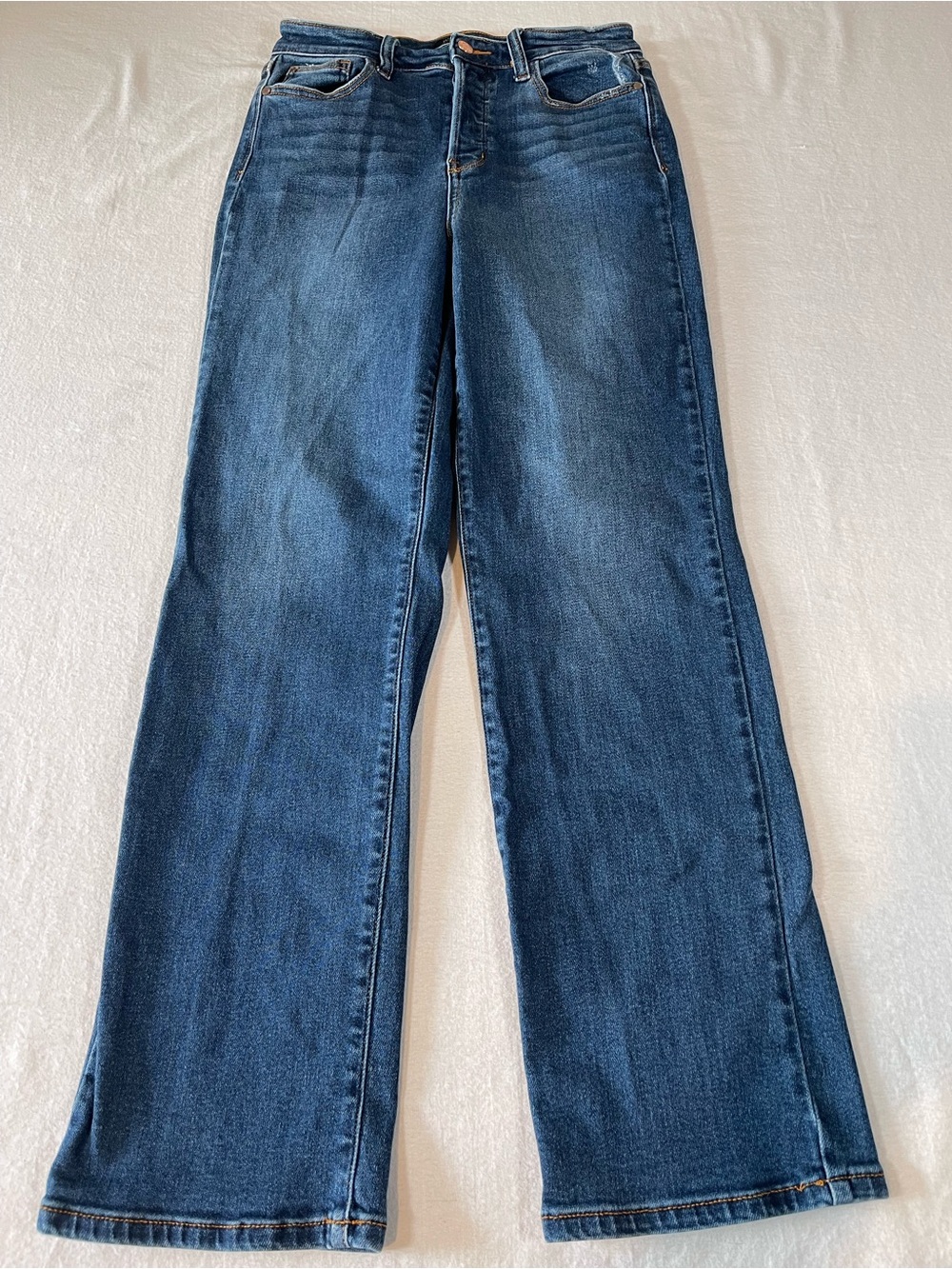 Judy Blue Women’s Dad Jeans Dark Blue Button Fly Stretch Size 7/28